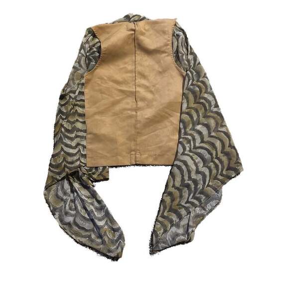 Lola Brown and Tan Retro Suede back Western Y2K Bohemian Vest - Picture 8 of 9